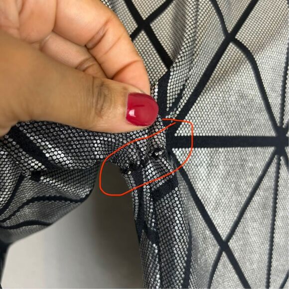 Balera Dance Set Adult Small Silver Geometric Leggings Black Zip Vest Metallic - Picture 5 of 14